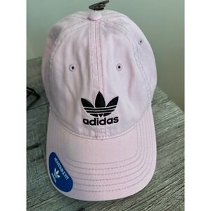 NWT Adidas Originals White Trefoil Baseball Cap Adjustable Strap Cotton Classic